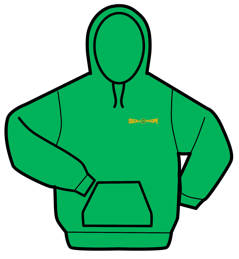 Oscilloscope Logo Green Hoodie